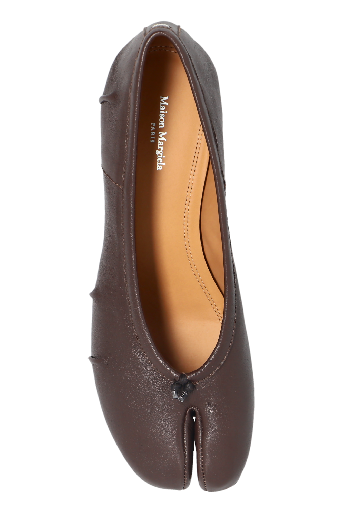 Brown Ballet flats with 'Tabi' cut-out Maison Margiela